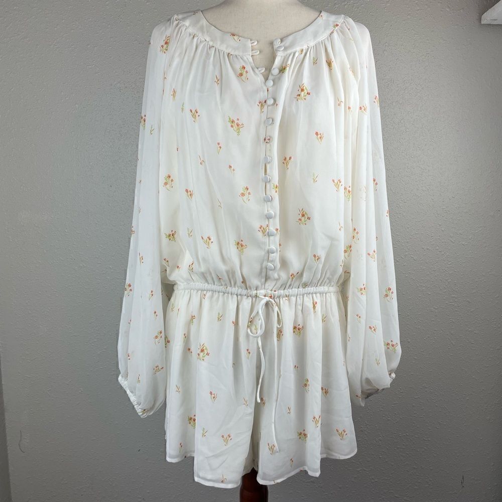 Sabo Skirt Floral Romper Size L EUC